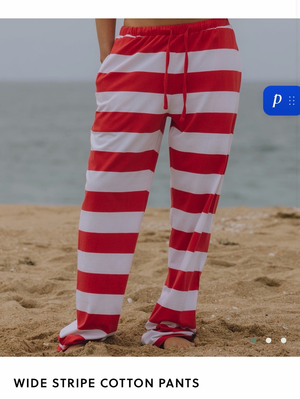 Daily Drills Red & White Wide Stripe Joggers